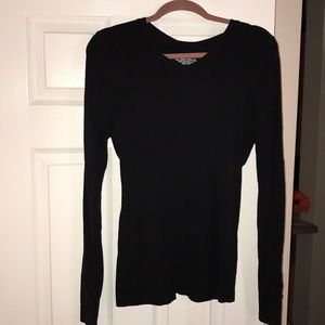 Black long sleeve workout top - size M